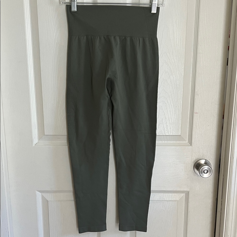 High-Waisted Olive Green Leggings
